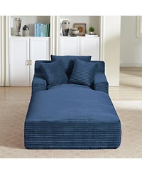 Streamdale Furniture Oversized Corduroy Chaise Lounge Sofa