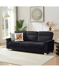 Streamdale Furniture 82" Modern Snowfleece 3-Seater Sofa