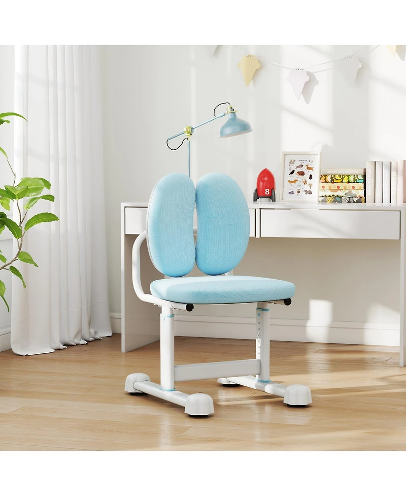 Slickblue Adjustable Height Kids Desk Chair with Double Back Support for Study Room