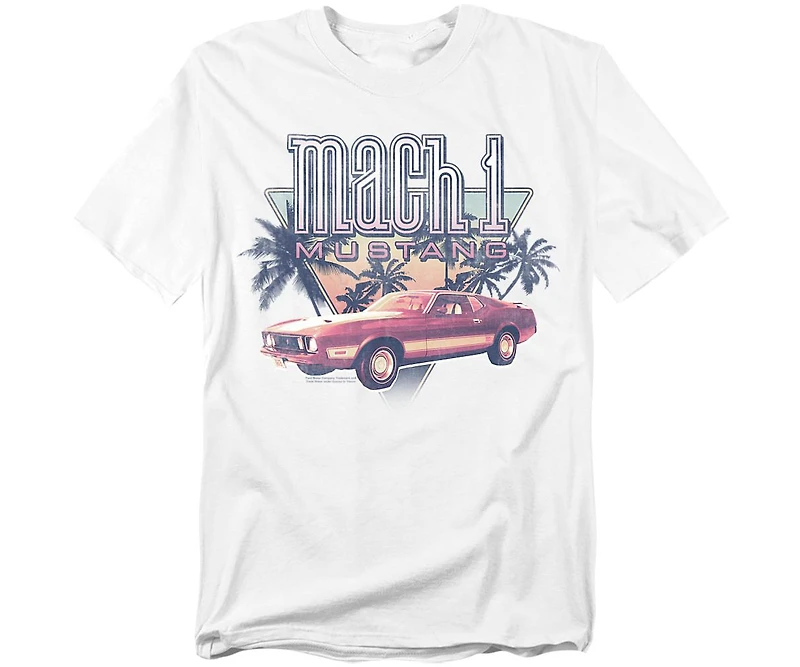 Mustang Men's Ford Mach 1 Palm Tree T-Shirt