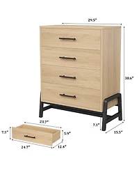 gaomon 4-Drawer Dresser for Bedroom Tall Freestanding Wooden Storage Chest