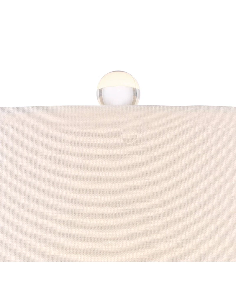 360 Lighting Solange Modern Table Lamps Set of 2 with Round Risers 26 Inches High Drum Shade for Bedroom Living Room Bedside Nightstand