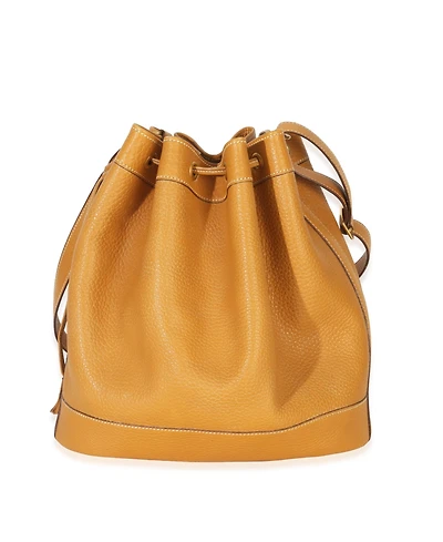 Pre-Owned HERMES Sable Togo Market Bucket Tote