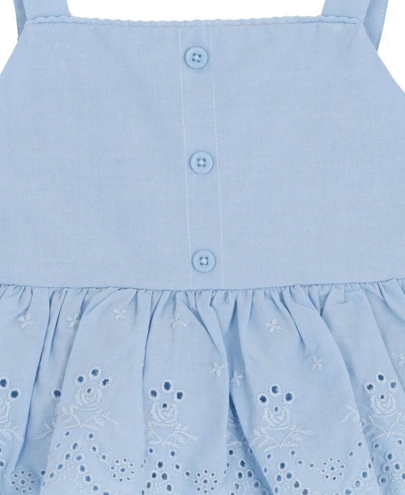 Rare Editions Girls' 2T-6X Eyelet Ruffle Tank and Printed Paper Bag Shorts, 2-Piece Set