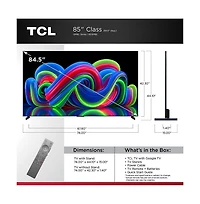 Tcl 85" RM9L Series 4K Uhd Rgb Mini Led Smart Tv Hdr Large Screen - 85RM9L