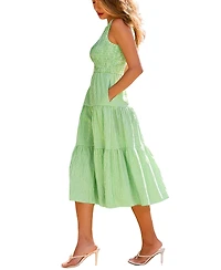 Cupshe Women's Crew Neck Pull-On Midi Dress