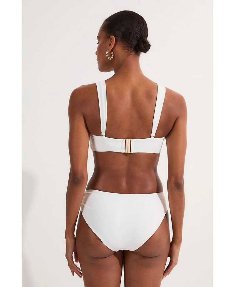 Karen Millen Women's Detachable Strap Gold Trim Bikini Top