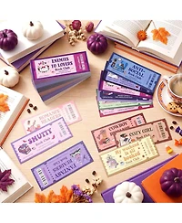 Gnuadz Halloween Ticket Bookmarks Book Club Gifts
