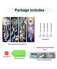 Gnuadz Diamond Painting Bookmarks Dreamcatcher Butterfly Diy Kit