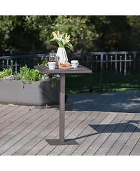 flynama 26" Square Rattan Bar Table