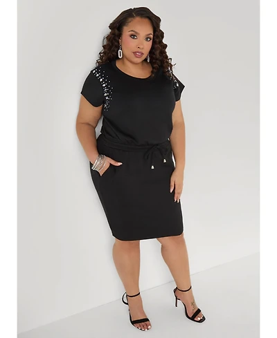 Ashley Stewart Women's Crystal Accented Sneaker Dress