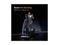 Fed Fitness Glide Pro-Level Elliptical, 20" Stride, Ultra Quiet Magnetic Drive with 16 Levels, 4-in-1 Modes and Bluetooth for Home Gym