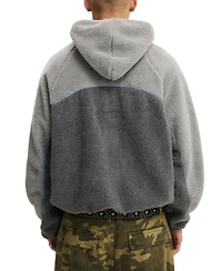 Cotton On Men's Hooded Teddy Jacket