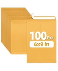 Gnuadz Manilla Envelopes Quick-seal Security Catalog Mailing 100 Pack