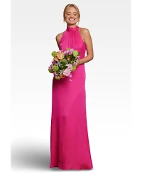 Maids to Measure Women's Tilly Satin High Neck Bridesmaid Dress