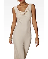 Maids to Measure Women's Pandy Satin Cowl Bridesmaid Dress