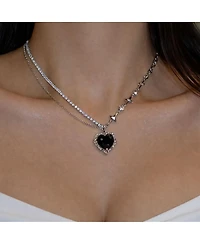 Rebl Jewelry Heart Cross Necklace