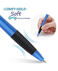 Gnuadz Gripped Ballpoint Pens Click Comfort Grip Ink Medium Point 60 Pack