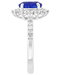 Effy Collection Sapphire (1-1/5 ct. t.w.) & Diamond (5/8 ct. t.w.) Ring in 14k White Gold