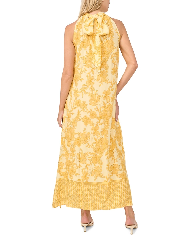 Vince Camuto Women's Halter Neck Sleeveless Maxi Dress