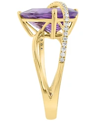Effy Collection Amethyst (4-7/8 ct. t.w.) & Diamond (1/6 ct. t.w.) Ring in 14k Yellow Gold