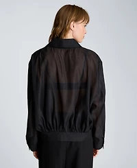 Kenneth Cole Women's Collared Neck Bomber Jacket
