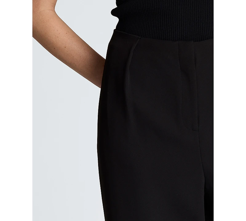Kenneth Cole Women's Fly-Front Hollywood Waist Pleated Pants