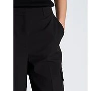 Kenneth Cole Women's High-Rise Wide-Leg Cargo Shorts