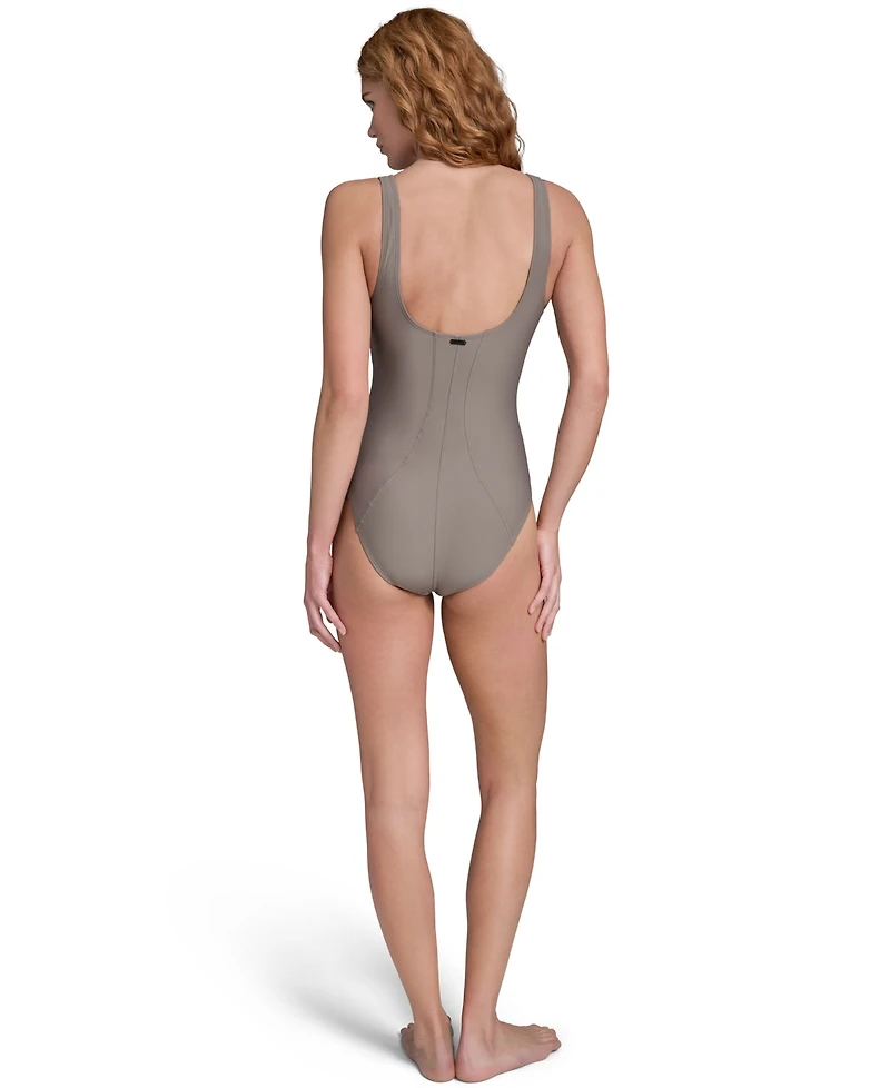 Calvin Klein Women's Front Seam Detail One-Piece Swimsuit