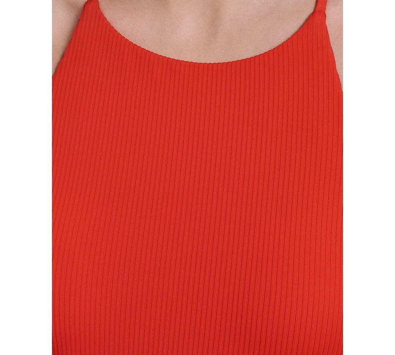 Calvin Klein Women's High Neck One-Piece Swimsuit