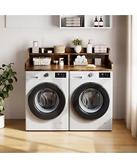 gaomon 2-Tier Washer Dryer Countertop, Shelf/Drawers Non-Slip Laundry Topper