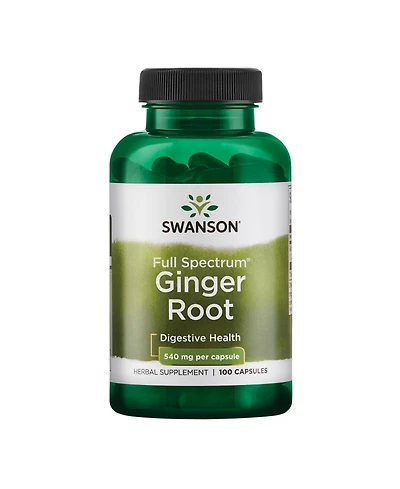 Swanson Premium Brand Ginger Root 540 Milligrams 100 Capsules