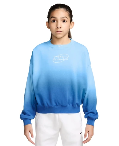 Nike Sportswear Studio Girls' 7-16 Fleece Boxy Crewneck Sweatshirt