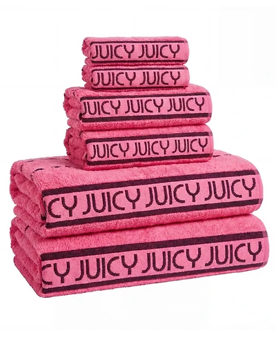 Juicy Couture Stripe Cotton 6-Pc. Bath Towel Set