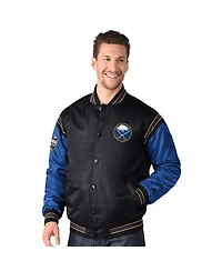 Starter Men's Black Buffalo Sabres 2024 Nhl Global Series Full-Snap Varsity Jacket
