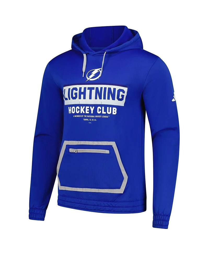 Adidas Men's Blue Tampa Bay Lightning Team Pullover Hoodie