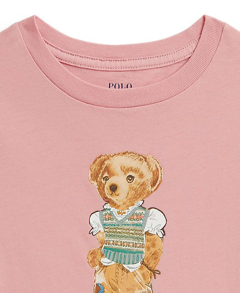 Polo Ralph Lauren Girls' 2T-6X Bear Short-Sleeve T-Shirt