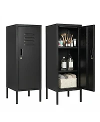 gaomon Lockable Metal Locker Cabinet, Storage Cabinet with Lock, Adjustable Shelf and Ventilation, Steel for Gym, School, Office, Home