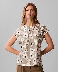 Calvin Klein Women's Printed Crewneck Top