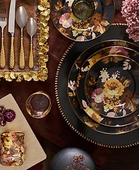 MacKenzie-Childs Wild Rose Brown Cork Back Placemats, Set of 4