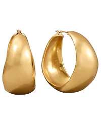 Donna Karan 24k Gold-Plated Statement Hoop Earrings
