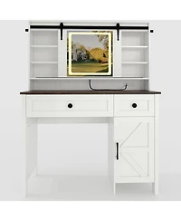 gaomon Mdf Dressing Table with Storage Cabinets and Drawers