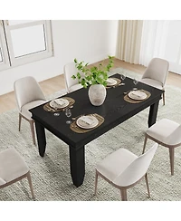 gaomon 63 Farmhouse Dining Table For 4-6 People, Room, Kitchen