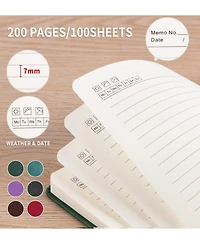 Gnuadz A5 Hardcover Notebook with Leather Lining - 200 Pages of Thick