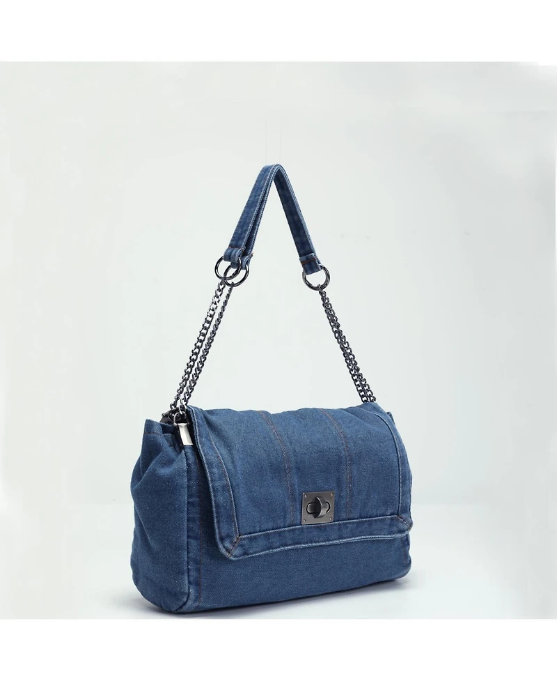 Susu Women's Astra Chain Flap Shoulder Bag, Crossbody Soft Handbag