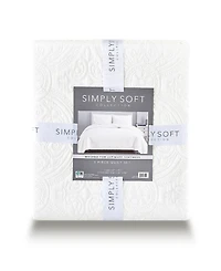 Simply Soft Heavily Stitched Solid 3-Pc. Quilt Set