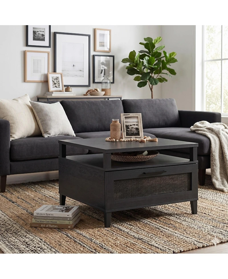 Sauder Tiffin Line Coffee Table, Raven Oak finish