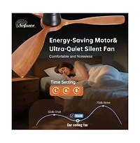 Sofucor 48-inch Modern 3-Blade Ceiling Fan with Light and Remote Control