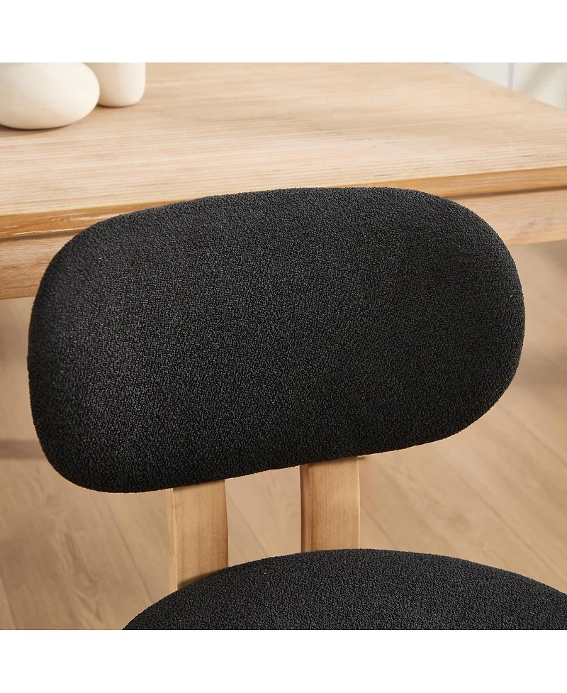 Streamdale Furniture Set of 2 Modern Fabric Upholstered Dining Chairs