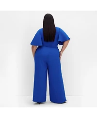 City Chic Women's Braelynn V Neck Jumpsuit